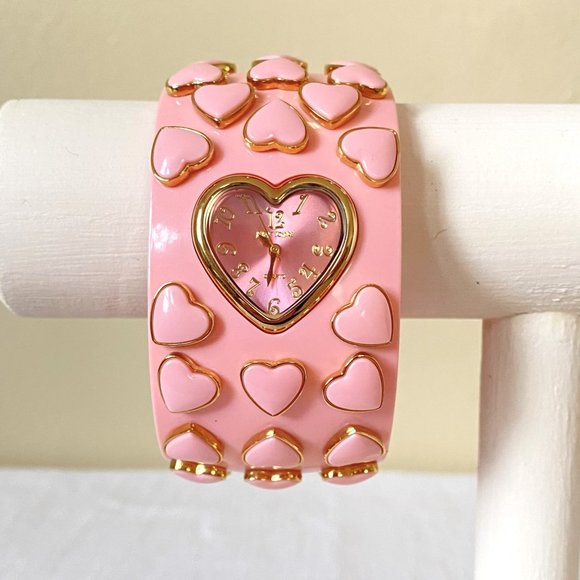 Betsey Johnson Candy Heart Lucite Watch in Pink - Picture 2 of 8